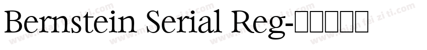 Bernstein Serial Reg字体转换